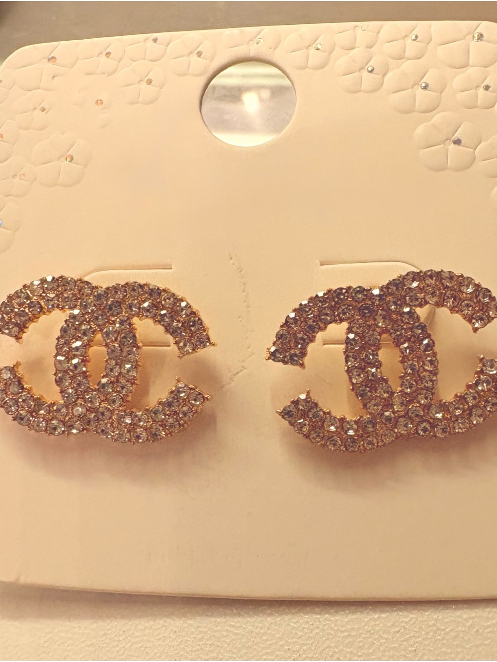 Gold Crystal Earrings - Designer